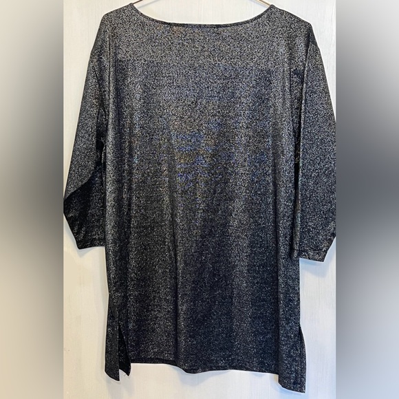 Karen Scott Tops - Super Shimmery Black Karen Scott XL Stretch Top